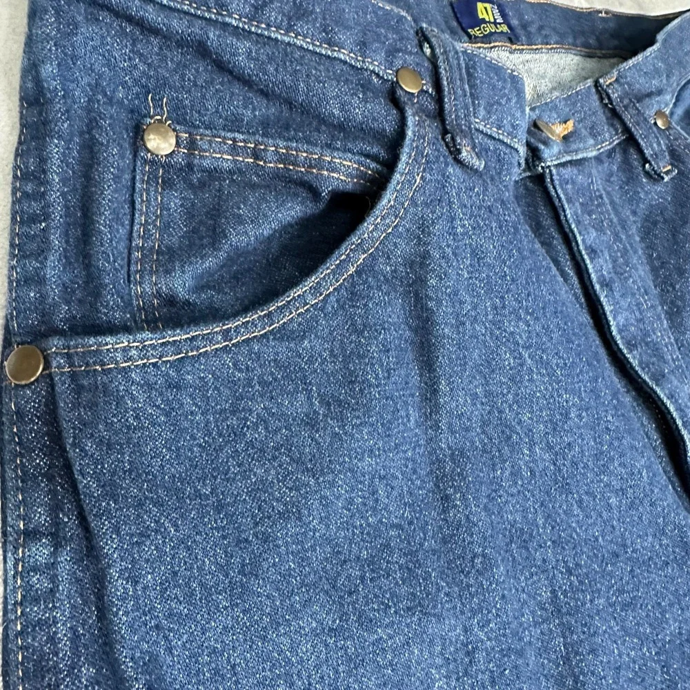Wrangler 47MWZ‎ Regular Fit Jeans Mens 36x30 Blue Denim Cowboy cut Western Work